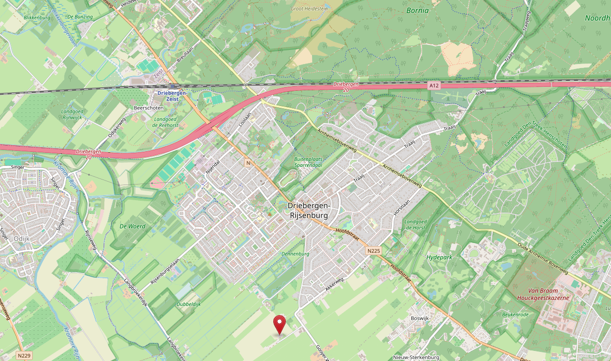 kaart van Veensteeg 1, Driebergen